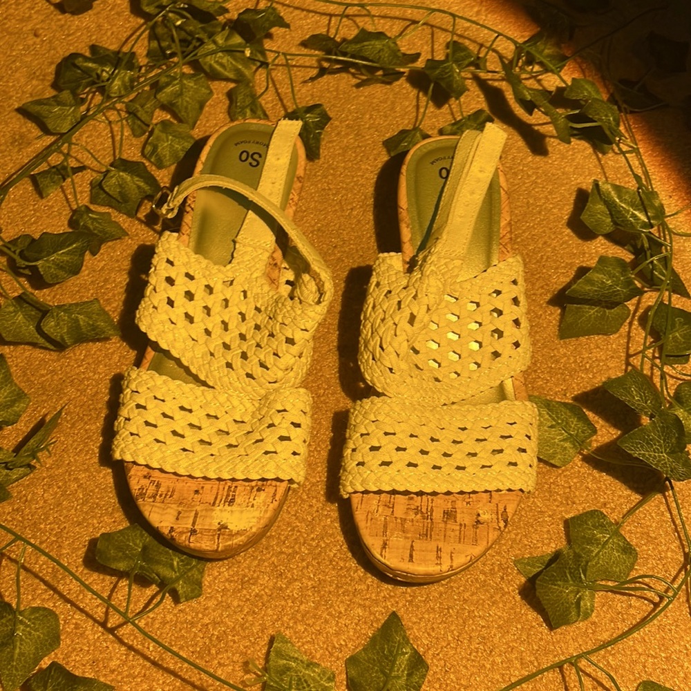 Sandals with a little heel